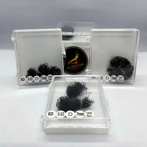 Narrow Premade <b>Lash</b> Fans Velvet <b>Lash</b> Trays Pointy Base Matte Black Volume Eyelash Extensions High Quality <b>Cluster</b> <b>Lashes</b> - Product Image 1