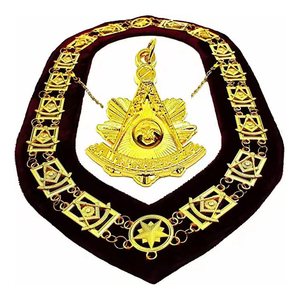 Tablier de Maître Maçon Personnalisé le Plus Vendu, Collier Maçonnique de Haute Qualité, Service OEM ODM, Collier de Maître Maçon - Product Image 6
