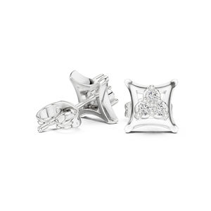 Boucles d'oreilles de fiançailles en or jaune 14 carats avec diamant rond cultivé en laboratoire pour femmes |   Nouveau diamant cultivé - Product Image 5