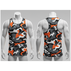 Men's Heat-Transfer Printed Crew Neck 100% Cotton Knitted Breathable Anti-UV Quick Dry Casual Sporty <b>Workout</b> <b>Tank</b> <b>Top</b> - Product Image 6