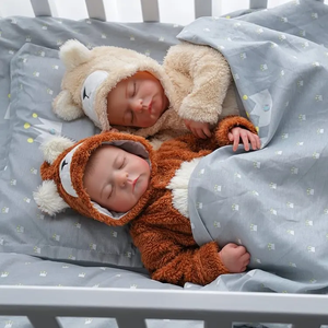 Poupées jumelles réalistes Babeside Noah de 20 pouces, bébés <span class=keywords><strong>reborn</strong></span>, petite fille, tête et membres en vinyle, corps en tissu, poupée articulée - Product Image 2