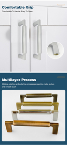 Modern Furniture Wardrobe Handles & Knobs Zinc Material <b>for</b> Bedroom & <b>Bathroom</b> <b>for</b> Kitchen Application - Product Image 2