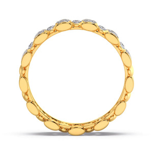 Anillo de Oro con Eslabones de Diamantes Geométricos - Product Image 3