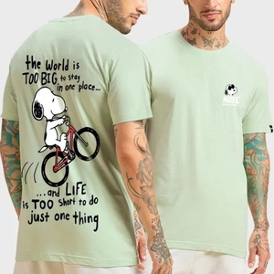 Camiseta Blanca de Algodón para Hombre con Estampado Personalizado, Manga Corta, Estilo Casual, Diseño con Logotipo Frontal, Tejido Transpirable - Product Image 3