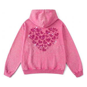 Sudaderas de Punto con Pedrería y Lavado Ácido para Mujer, Modernas, Ligeras, de Secado Rápido, Tejido Cómodo, Perfectas para el Uso Diario - Product Image 2