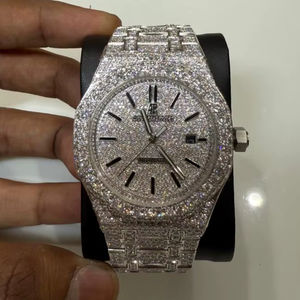 High Quality Moissanite <b>Diamond</b> <b>Watch</b> with Durable Metal Strap for Men Women Modern Style and Long Life Use - Product Image 3