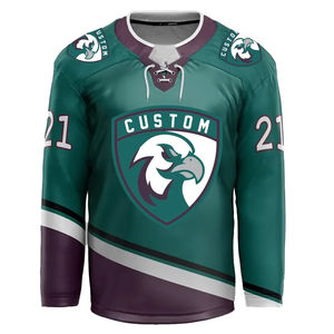 Custom OEM Unisex Ice Hockey Uniform Polyester Quick Dry Breathable Knit Sublimated Adult Hockey Wear - Product Image 4
