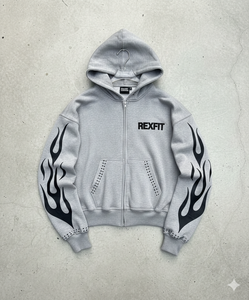 Fabricant de vêtements pour hommes : Nouveaux styles de sweats à capuche personnalisés avec impression sérigraphique, streetwear, molleton lourd 100 % coton, sweat à capuche zippé - Product Image 1