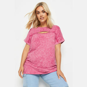 เสื้อยืดโอเวอร์ไซส์สไตล์วินเทจสำหรับผู้หญิง คุณภาพพรีเมียมสูง ผ้าฟอกสีแบบแอซิดวอช ปรับแต่งได้ ระบายอากาศได้ดี แห้งเร็ว ทรงไหล่ตก 100% - Product Image 5