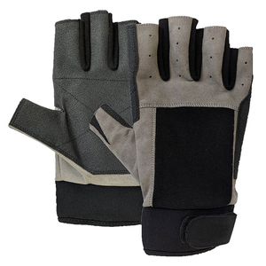 Gants de navigation unisexes à demi-doigts en cuir PU avec fermeture auto-agrippante, protection UV, confortables, antidérapants, pour sports nautiques et plongée - Product Image 4