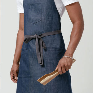 Delantal de Cocina Personalizado de Alta Calidad, Delantal de Lona Resistente para Cocinar, Ajustable, con Correas de Cuero para Colgar del Cuello, con Bolsillo, para Restaurante, Bar, Trabajo - Product Image 5