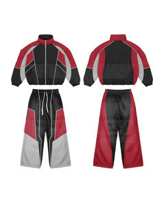 Survêtement coupe-vent de qualité supérieure, pantalon et veste, 100% nylon, panneaux intérieurs en mesh, coupe ample, pour homme - Product Image 4