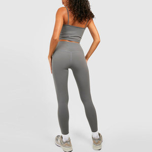 High Quality Animal <b>Print</b> Zippers Elastic Waist <b>Leggings</b> Bra Workout Set Front Logo Women's Sports Active Wear 2-Piece - Product Image 2