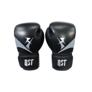 Gants d'entraînement de boxe noirs de haute qualité en cuir PU respirant antidérapant avec fermeture auto-agrippante pour MMA, kickboxing et gym, légers - Product Image 5