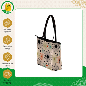 New Design High Quality Eco-Friendly Biodegradable Cotton <b>Canvas</b> Handbag with Zipper Closure Casual Shoulder Carry Bag - Product Image 2