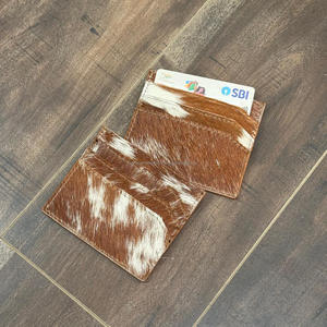 ที่ใส่บัตรเครดิตหนังวัวสำหรับชายหญิงหนังแท้กระเป๋าด้านหน้าที่ใส่บัตรประจำตัวขนาดเล็กดีไซน์ใหม่ล่าสุดออกแบบได้ตามต้องการ - Product Image 5