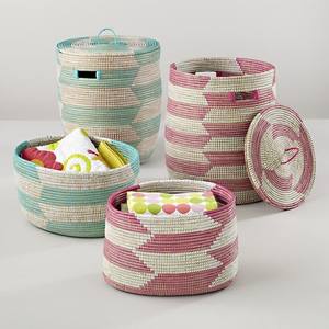 Nuevos artículos, cestas de algas marinas en espiral naturales plegables ecológicas, tamaño personalizado para el hogar, lavandería, cocina nórdica, almacenamiento para sala de estar - Product Image 1