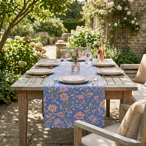 Customizable Floral Printed <b>Table</b> Cover with Frill and Piping Border Options for Home Use - Product Image 3
