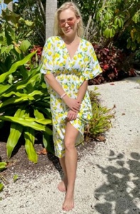 Gasa de algodón con estampado de limón bonito, colección de verano, Adorable y perfecto para madre e hija - Product Image 2