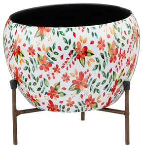 Jardinière florale moderne en métal avec support trépied, pot de fleurs décoratif pour plantes d'intérieur et d'extérieur, maison, jardin, balcon, bureau - Product Image 6