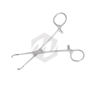 Pinzas Teale Vulsellum Premium de 10 Pulgadas, Curvas Lateralmente, 4x5 Dientes, Mandíbulas de 5 mm de Ancho, para Ginecología, Cervix, Cirugía Manual - Product Image 3