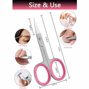 Ciseaux à sourcils, équipement de précision pour la coupe, fabricant OEM ODM, exportateur, ciseaux à sourcils, instrument de beauté professionnel - Product Image 6