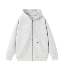 Sweat à capuche zippé en polyester recyclé durable pour homme, matière écologique, doublure polaire épaisse, tenue avec capuche intégrée - Product Image 4