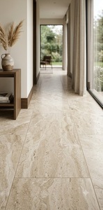Travertin poli haute brillance GVT PGVT, poli pour plans ouverts, 60x60cm, 60x120cm, 80x160cm, Travertino Tivoli haute brillance PGVT - Product Image 3