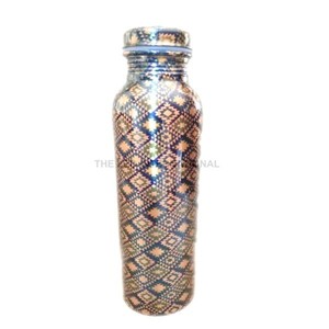 Bouteille d'eau en métal pour l'entraînement et le sport, faite à la main, personnalisée pour le camping, bouteille d'eau anti-fuite - Product Image 4