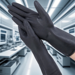 Disposable 16 Inch Extended and Thickened Anti Slip Latex Gloves Laboratory Protective Rubber Gloves White Long Latex Gloves - Product Image 6
