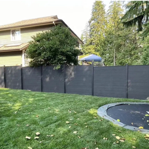 Panneaux de jardin WPC pour la protection de la vie privée, clôture de jardin à montage facile avec éléments décoratifs et base de <span class=keywords><strong>poteau</strong></span> – Durable, écologique, pour l'extérieur - Product Image 6