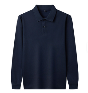 Polo de Manga Larga para Hombre, Color Sólido, Tejido de Punto, Estilo Casual, Rojo - Product Image 6