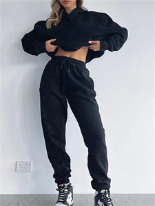 Ladies Lightweight Hooded Sweatsuit Set Breathable Pullover <b>Jumper</b> And Sweatpants Casual Fashion Jogging Training Wear 2026 - Product Image 6