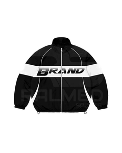Ensemble de survêtement coupe-vent 2 pièces, veste à col montant et short, nouveau style, 100% nylon, imperméable, logo numérique - Product Image 2