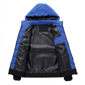Veste matelassée à capuche haut de gamme pour homme, style color block, manteau d'hiver chaud et épais, parka d'extérieur coupe-vent, mode décontractée - Product Image 2