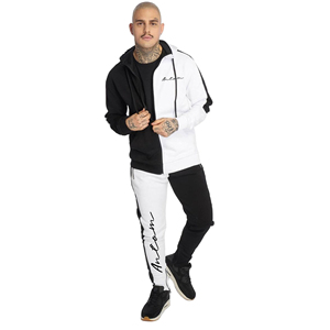 Nuevo conjunto deportivo de invierno para hombre, sudadera con capucha y pantalones con cremallera, capucha reversible - Product Image 4