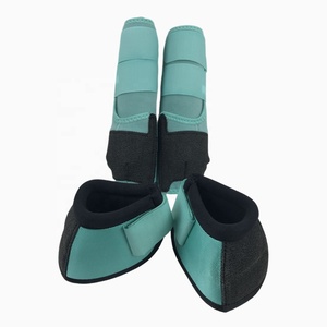Botas de Montar a Caballo Modernas Antideslizantes de Alta Calidad, Protector de Cascos Personalizado de Neopreno y Cuero, Protección Duradera para Caballos, Cuidado Ecuestre - Product Image 1