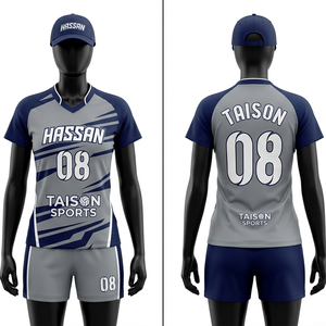 เสื้อวอลเลย์บอลหญิง พรีเมียม ผ้าโพลีเอสเตอร์ 160 GSM ระบายอากาศได้ดี ดีไซน์สีแดงดำ แบบสับลิเมชั่น สกรีนโลโก้ตามสั่ง สำหรับทีม - Product Image 2