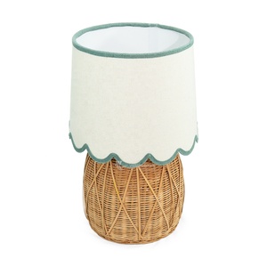 Bohemian Rattan <b>Table</b> Lamp Handcrafted Natural Lighting, Woven Bamboo <b>Bedside</b> Lamp Wholesale Vietnam Handicraft - Product Image 3