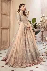 Traje de Novia Indio-Pakistaní de Diseño con Bordado, Maxi Lahenga Choli de 3 Piezas, Trajes de Boda de Diseñador para Fiestas - Product Image 4