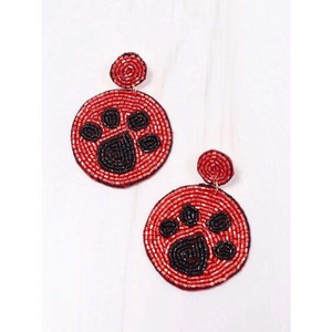 Pendientes Colgantes de Flores Hechos a Mano con Bordado de Cuentas de Semillas, Joyería de Cuentas Naranjas, Diseño Floral, Accesorios Clásicos para Fiestas - Product Image 4