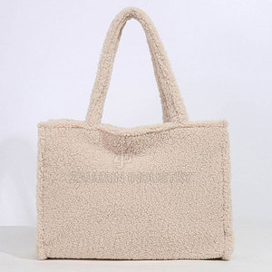 Bolsa de Felpa Ligera y Acogedora, Bolso Tote Suave y Cómodo, Amplio, para Llevar al Hombro, para Compras Diarias, Viajes, Estilo Casual - Product Image 5
