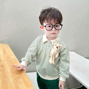 ชุดลำลองฤดูหนาวสำหรับเด็กผู้ชาย เสื้อแขนยาวพร้อมกางเกงขายาวลายหมีน่ารัก ผ้าฝ้าย ชุดเด็กผู้ชายและชุดใส่บ้าน ขายส่ง - Product Image 1