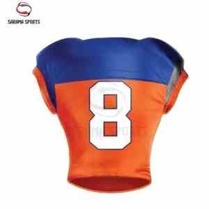 ชุดอเมริกันฟุตบอลที่สวมใส่สบาย พร้อมเสื้อและกางเกงขาสั้นพิมพ์ลายโลโก้ปักแบบซับลิเมชั่น อุปกรณ์ฟุตบอลที่ทันสมัย - Product Image 5