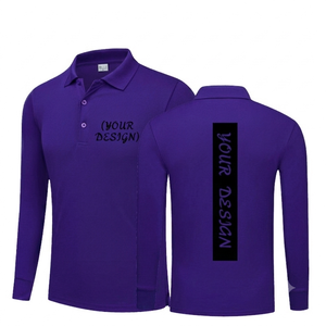เสื้อเชิ้ตผู้ชายไซส์ใหญ่ แขนยาว ผ้าเจอร์ซีย์นุ่ม ถักทอจากผ้าฝ้าย 100% ระบายอากาศได้ดี สีม่วง คุณภาพพรีเมียม ผลิตตามสั่ง ยี่ห้อ DROGEN EXPORT - Product Image 1