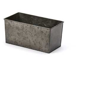Maceta y jardinera de metal galvanizado con forma rectangular para decoración de jardín y hogar, artesanía decorativa para exteriores. - Product Image 3
