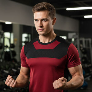 T-shirt de sport pour homme, respirant, à séchage rapide, manches courtes, pour entraînement et fitness - Product Image 5