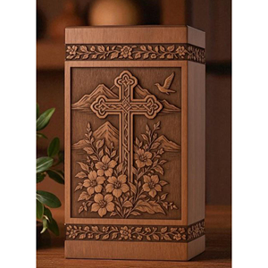 Urne en bois avec gravure d'arbre pour les amoureux de la nature, boîte de crémation en bois durable pour le stockage des cendres, urne par AYAANS - Product Image 2