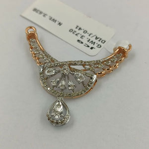 Pendentif Tanmania certifié IGI, diamant de laboratoire de luxe de qualité supérieure, élégant or rose et or blanc, bijoux de haute qualité, vente en gros OEM - Product Image 5