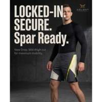 Shorts de grappling personnalisés pour hommes – Nylon et élasthanne avant-gardistes pour entraînement BJJ/MMA – Séchage rapide, taille mi-élastique, sans Gi, marque privée